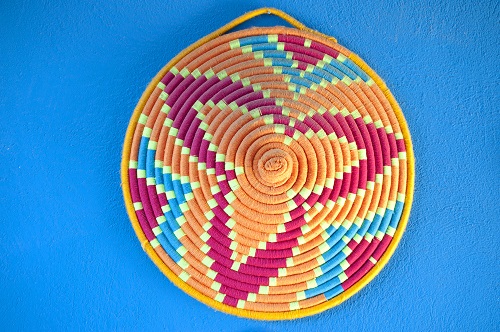 colourful woven basket