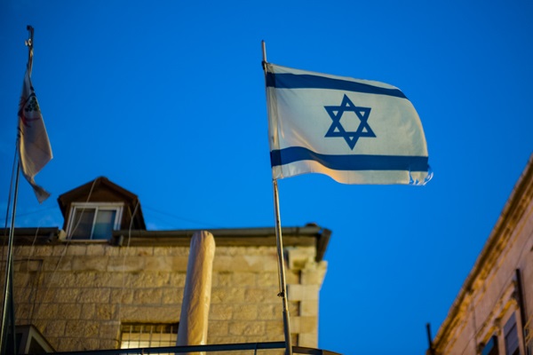 Israel research tour - day three Israel flag