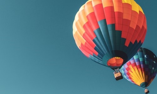 hot air balloons in the sky