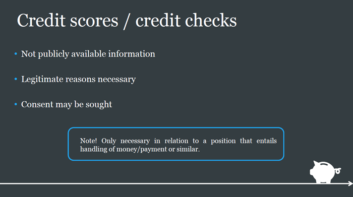 Credit checks